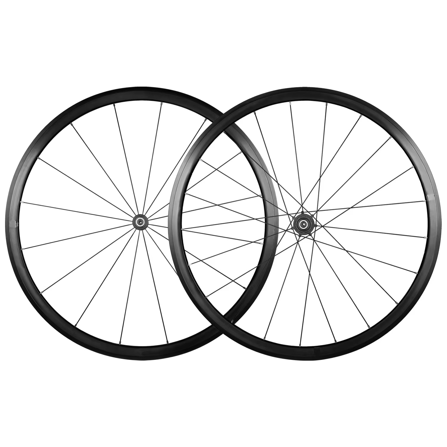 NO LOGO 700C Ultra-Light Carbon Fiber Tube HUB 120 Ring Road Bike Wheel V Brake Double Aluminum Alloy Depth 30/40/50Mm Wheelset