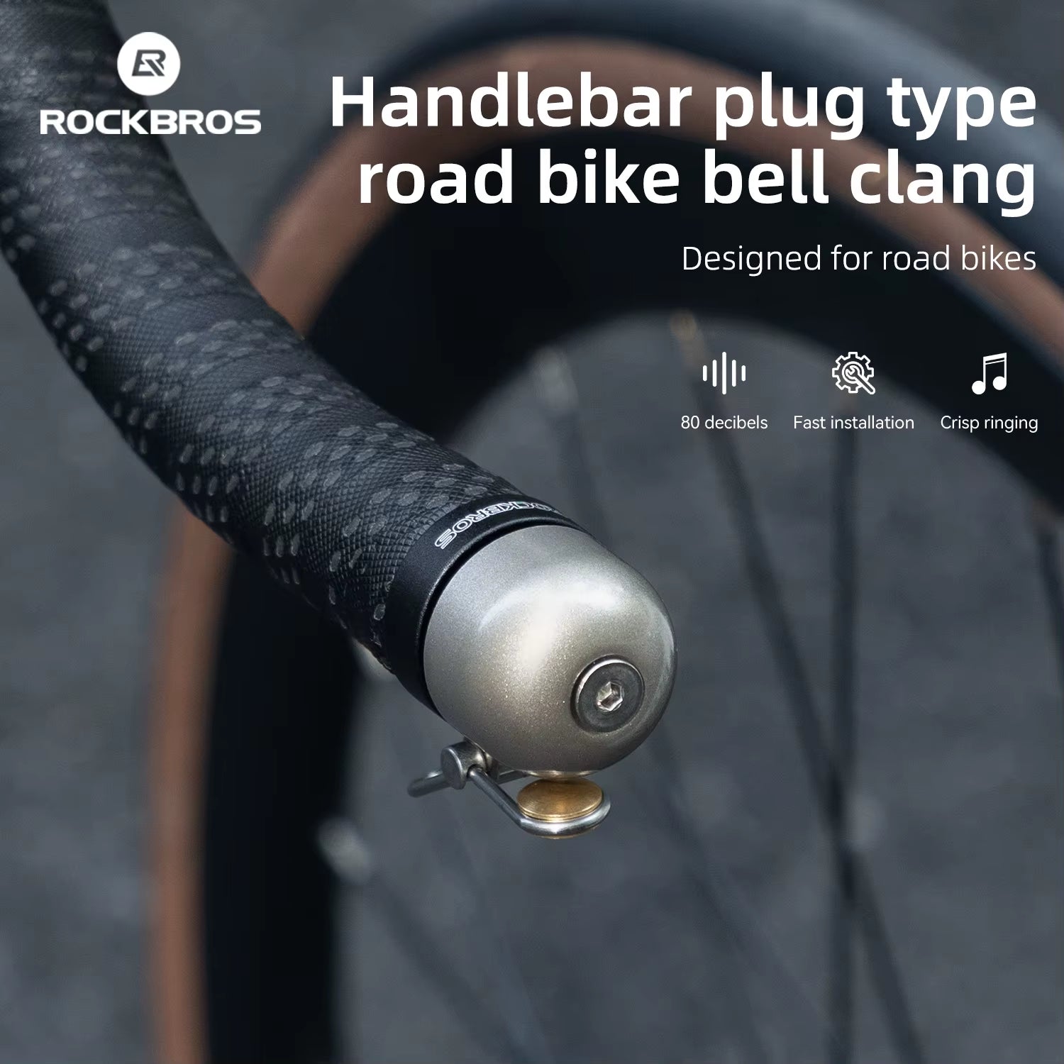 Bicycle Bell Curved Handlebar Plug Bell Horn Waterproof 80Db Loud High Decibel Ring Alarm Bell Road Bike Accessories